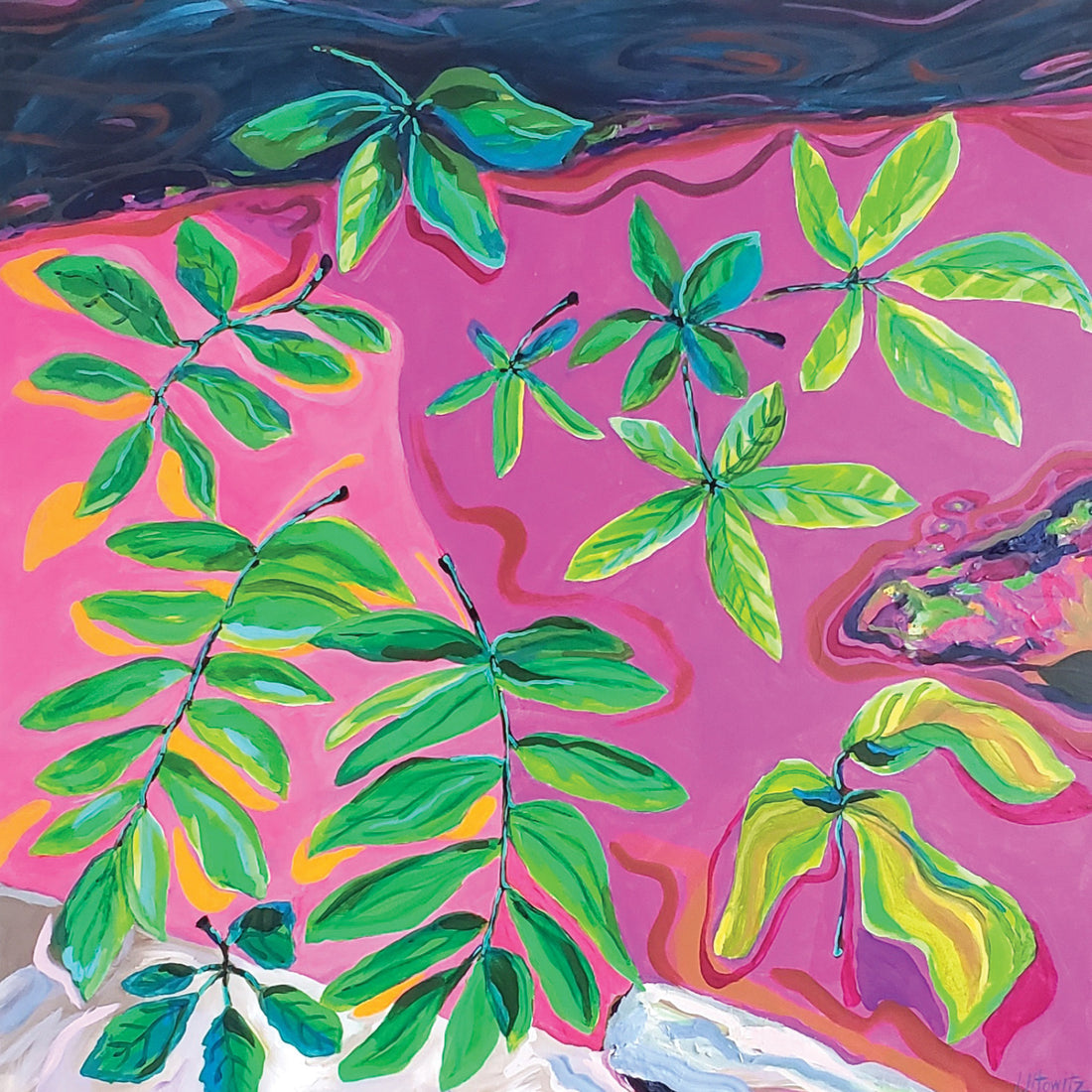 Lisa Litowitz "The Edge 1" abstract landscape painting Canadian artist