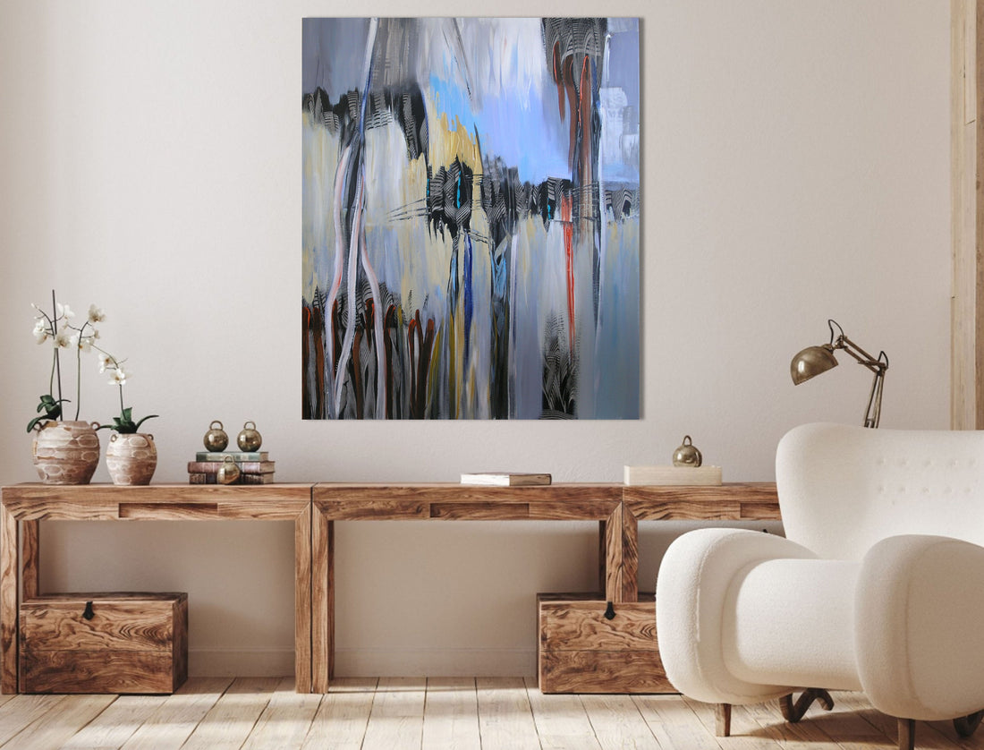 Loretta Kaltenhauser "Back in Black," abstract painting toronto artist