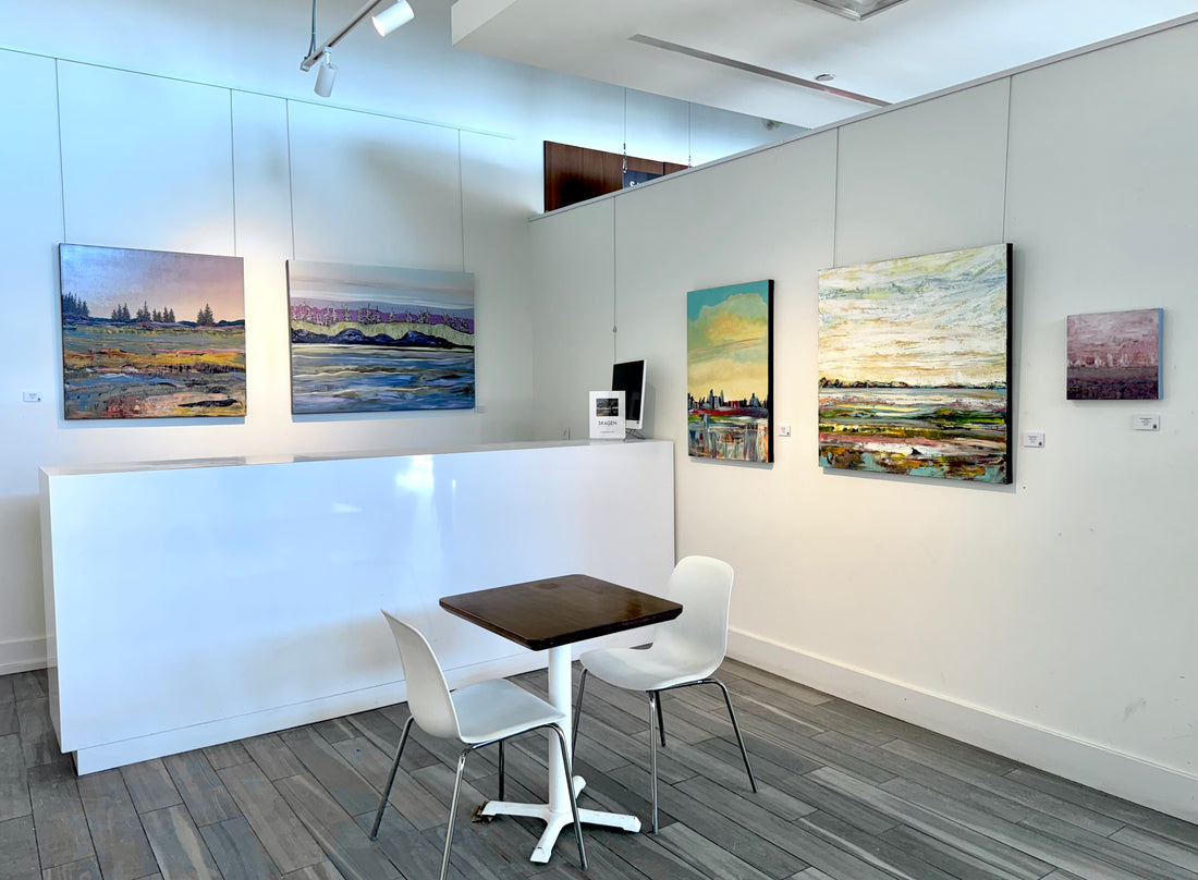 Tequila Sunrise, 36” x 36” - Kefi Art Gallery