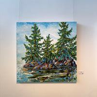 Just Growing, 42" x 42" - Kefi Art Gallery