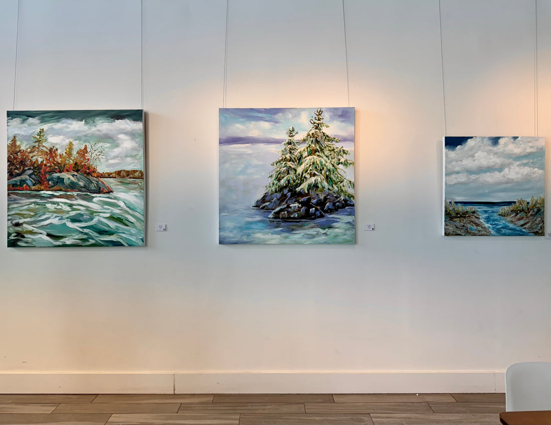 Burleigh Falls, 42" x 42" - Kefi Art Gallery