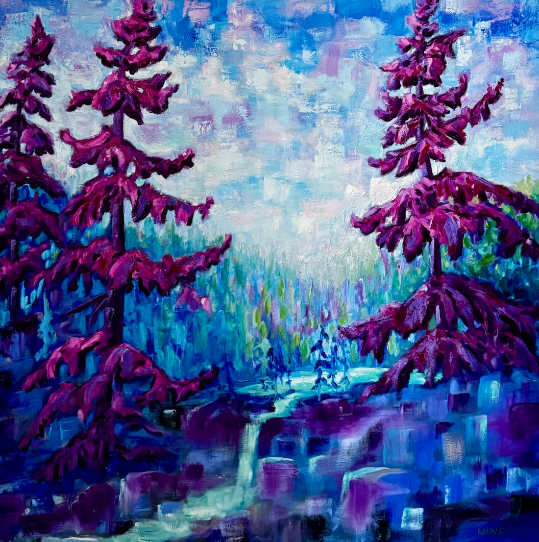 Teddy Bear Land, 48" x 48" - Kefi Art Gallery