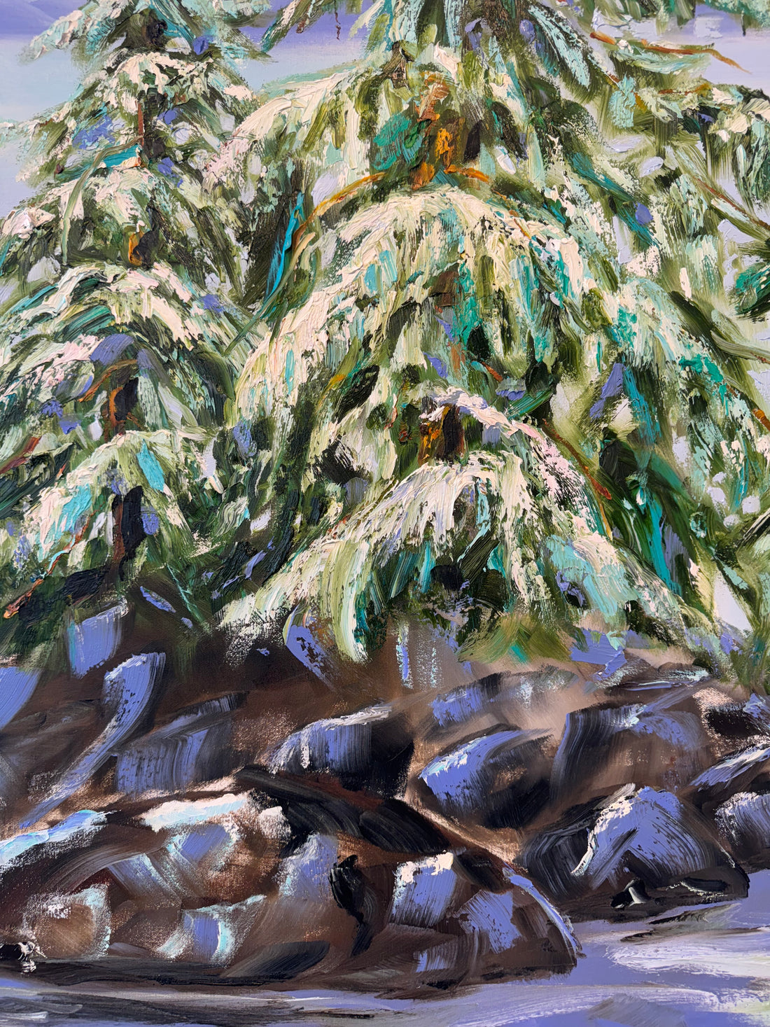 Just Chillin’, 42" x 42" - Kefi Art Gallery