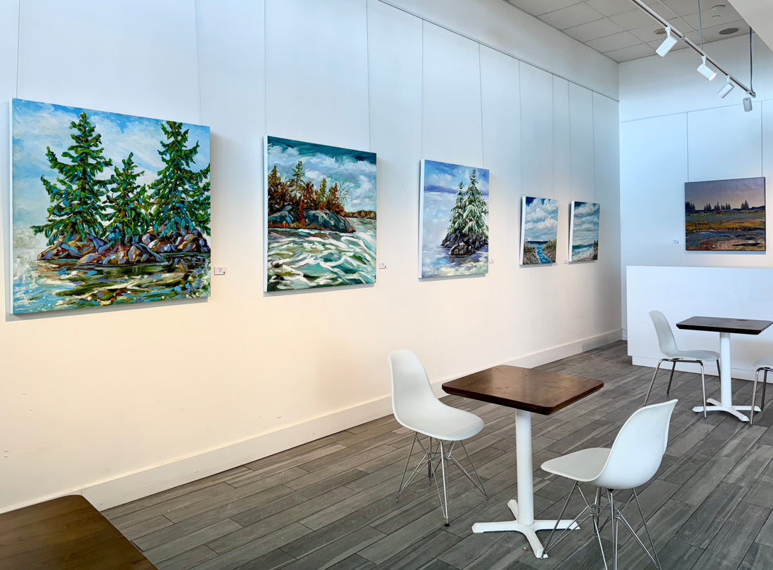 Burleigh Falls, 42" x 42" - Kefi Art Gallery