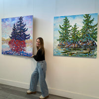 My Tree Fort, 48" x 48" - Kefi Art Gallery