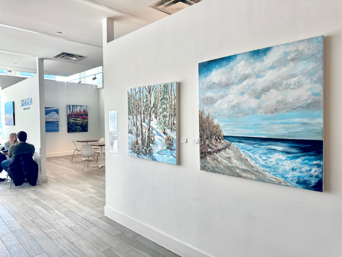 Retreat to the Beach, 42" x 42" - Kefi Art Gallery