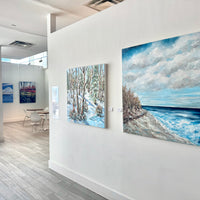 Retreat to the Beach, 42" x 42" - Kefi Art Gallery