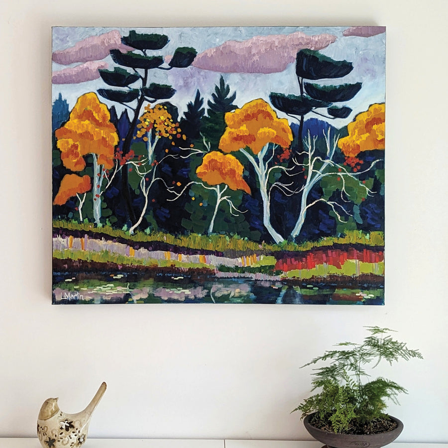 Laurel Martin "Forest Rumba" landscape painting Canadian Artist