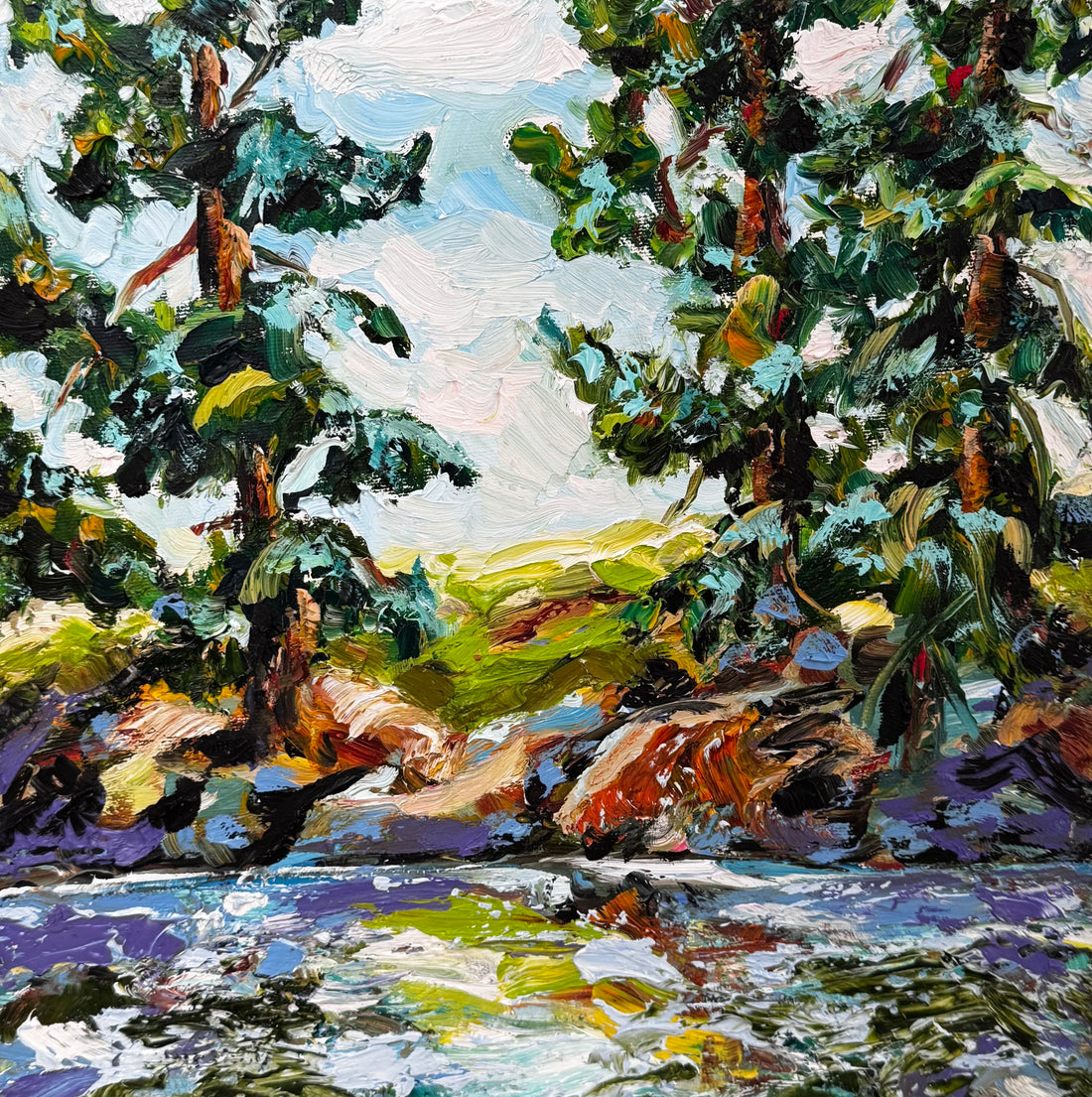 Happy Trails, 12” x 12” - Kefi Art Gallery