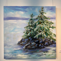 Just Chillin’, 42" x 42" - Kefi Art Gallery