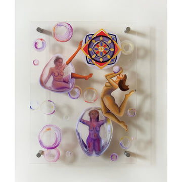 Anam Feerasta "Bubbles of Feeling" figurative painting Canadian Artist