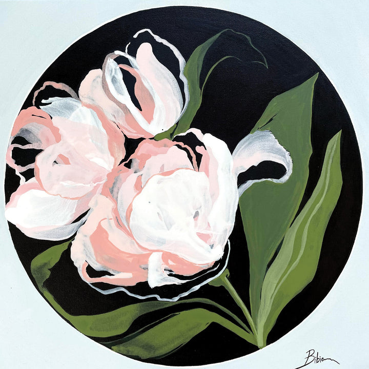 Bibiana Hooper "Solari 9" abstract floral painting Canadian Artist