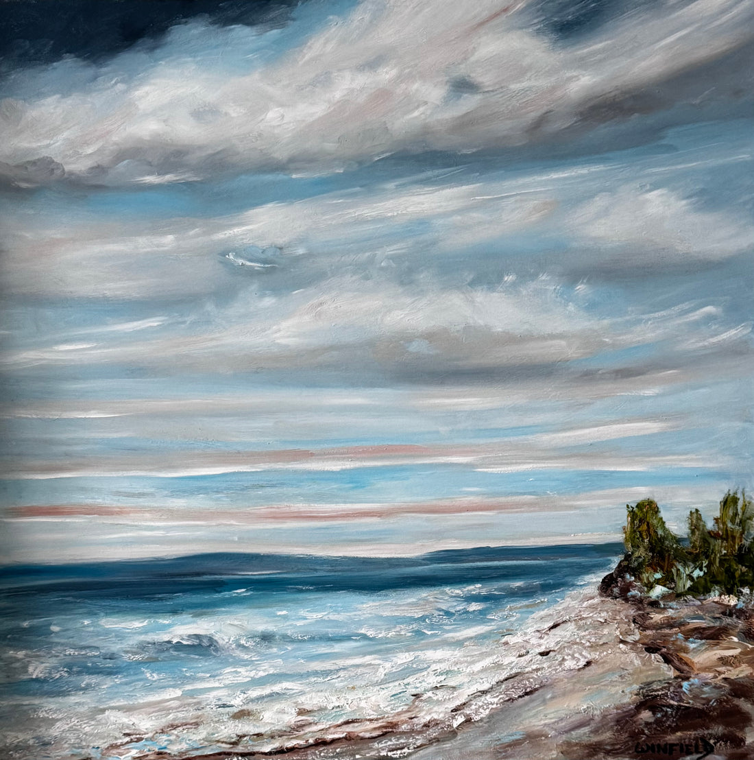 Time To Coast, 30" x 30" - Kefi Art Gallery