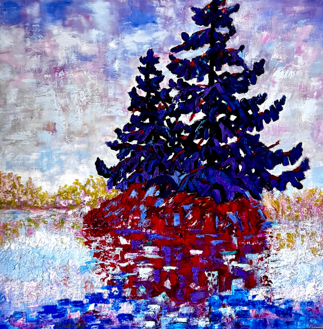 My Tree Fort, 48" x 48" - Kefi Art Gallery