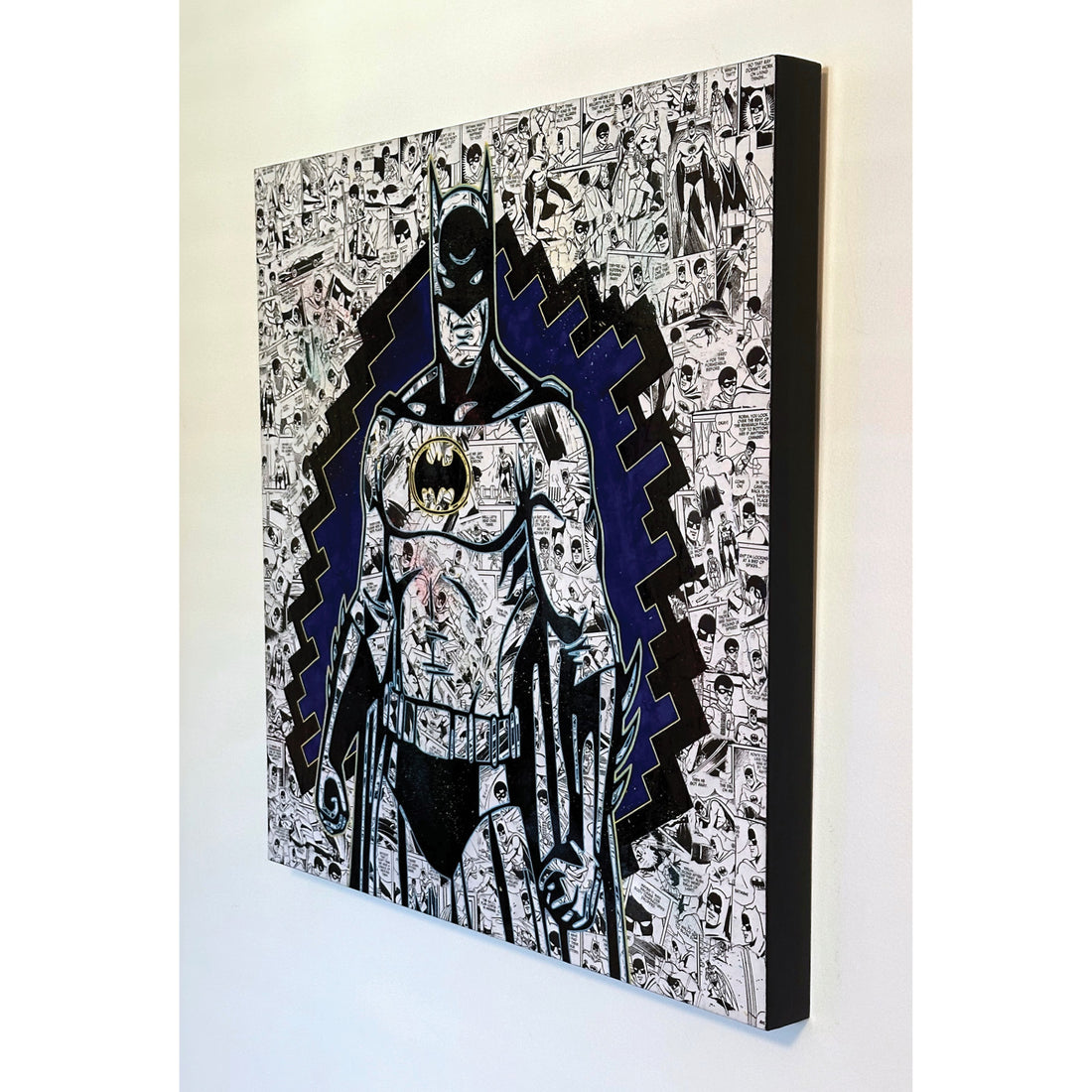 Gail Blima "My Name Is Bruce Wayne" pop art painting Toronto Canadian Artist