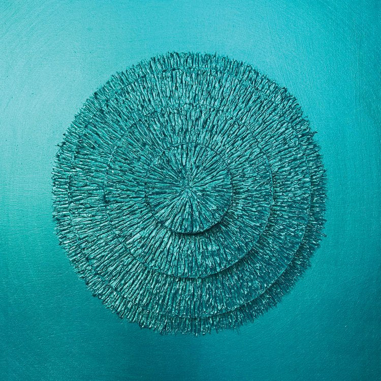 Starburst - Turquoise, 20" x 20" x 5"