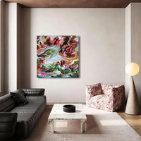 Pond Party, 42" x 42"