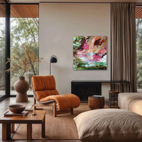 Life Swirling Around Us, 40" x 40"