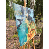 Joan Callister "Cedat Tannin" abstract painting Canadian Artist