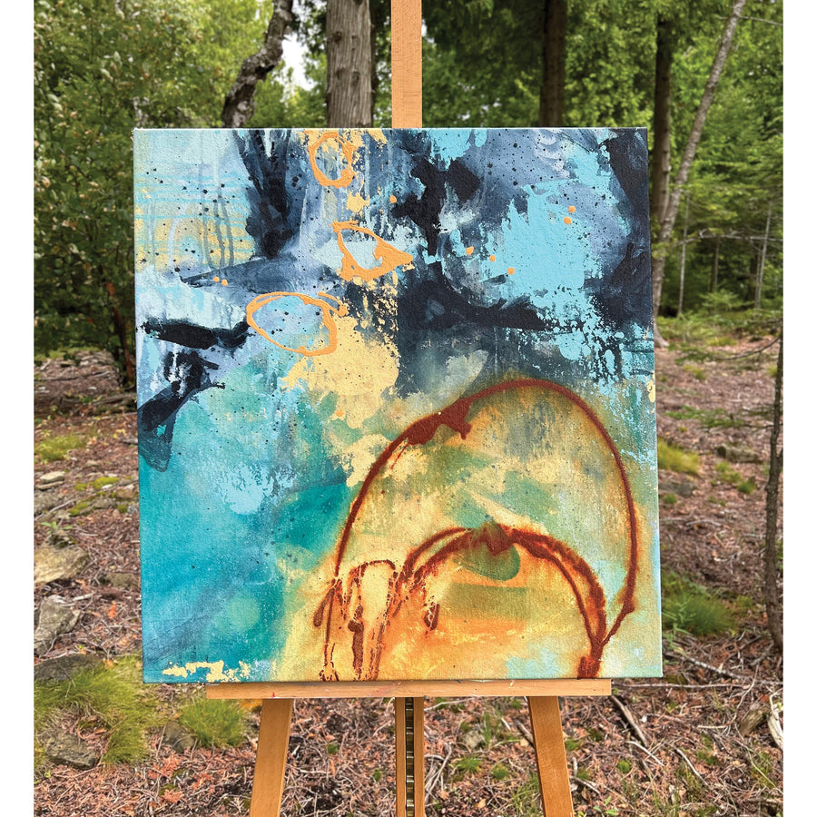 Joan Callister "Cedat Tannin" abstract painting Canadian Artist