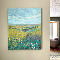 Joanne MacLennan "Spring In My Step" abstract landscape painting Canadian Artist