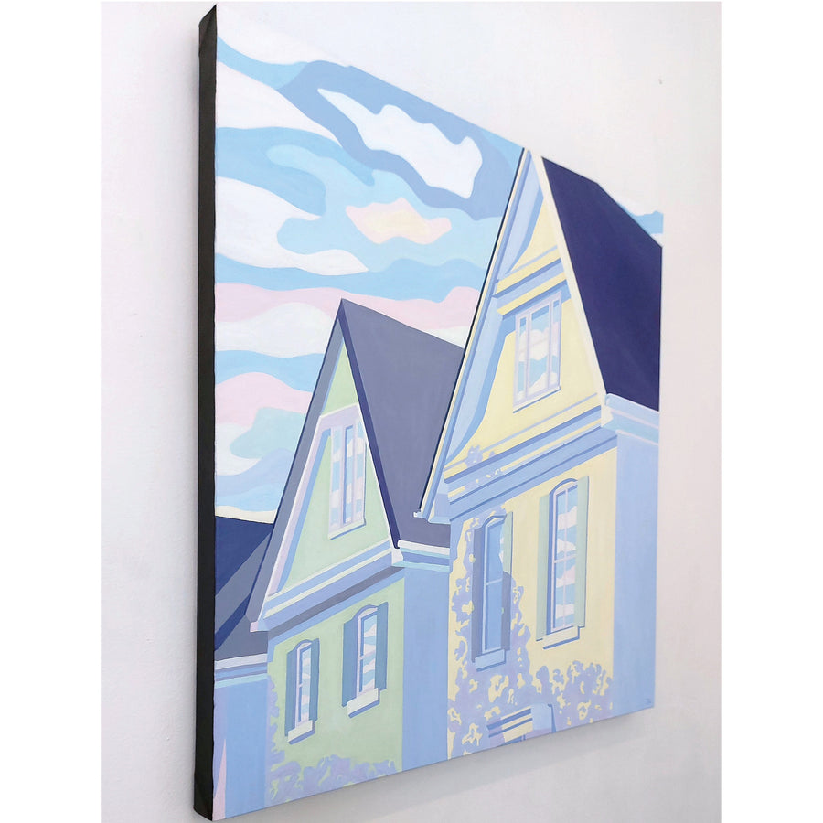 Jodi Kitto-Ward "Dwellings 5" abstract landscape painting Canadian Artist