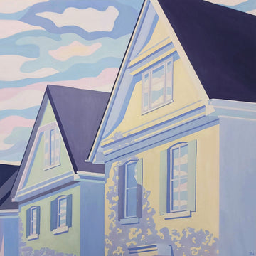 Jodi Kitto-Ward "Dwellings 5" abstract landscape painting Canadian Artist