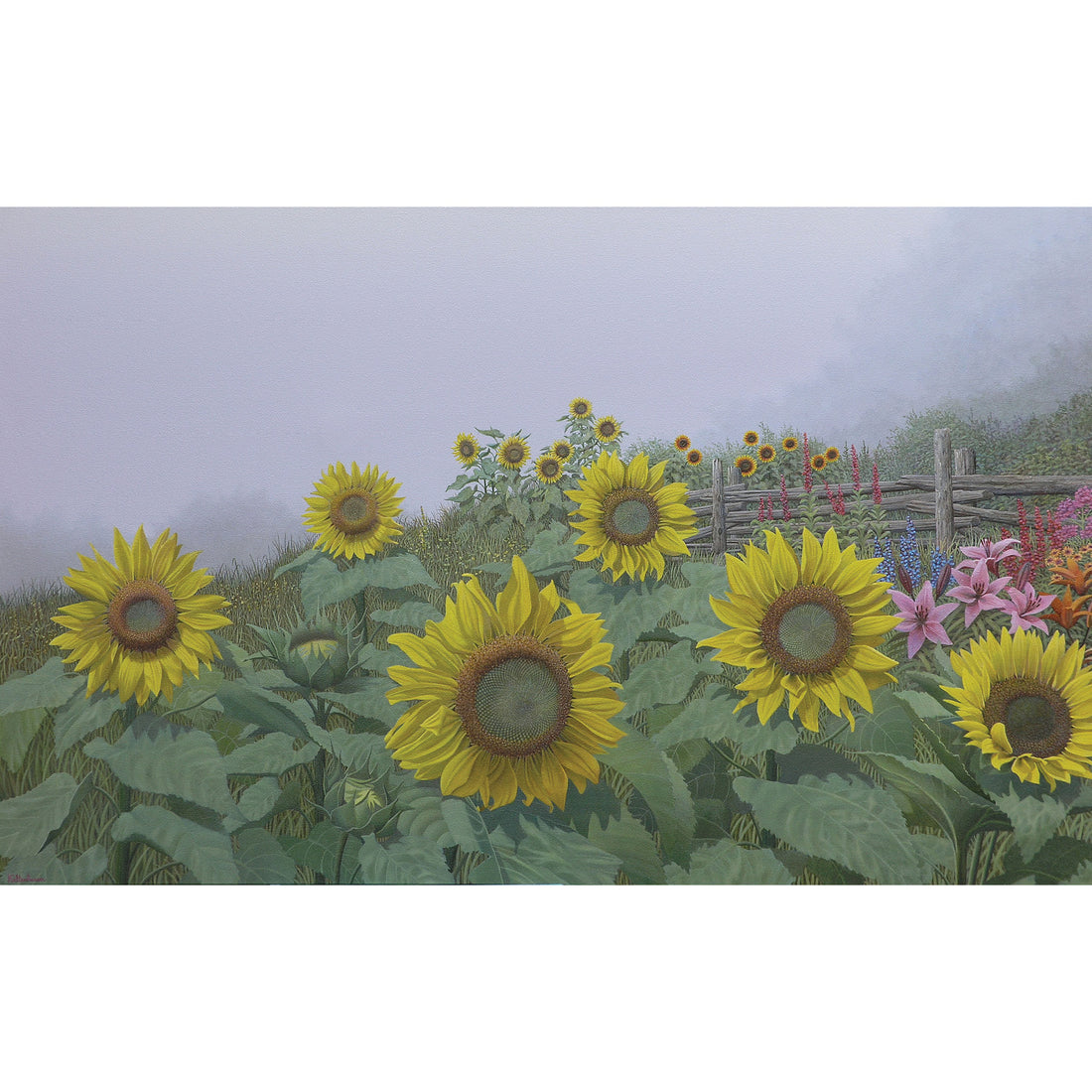 John Kaltenhauser "Sunflowers" floral painting Canadian artist