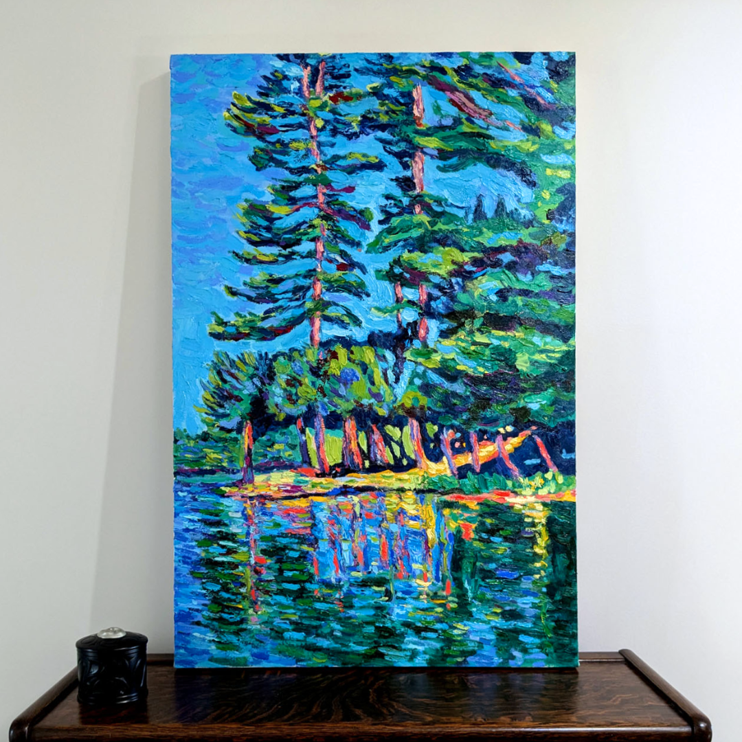 Kayaking Around Lake of Bays, 36" x 24"