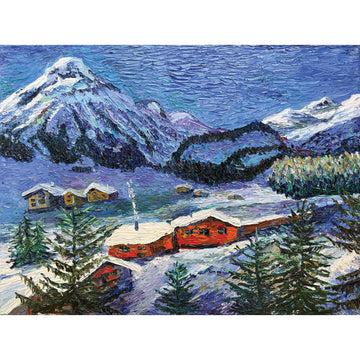 Joyful Winter in Whistler, 24" x 32"