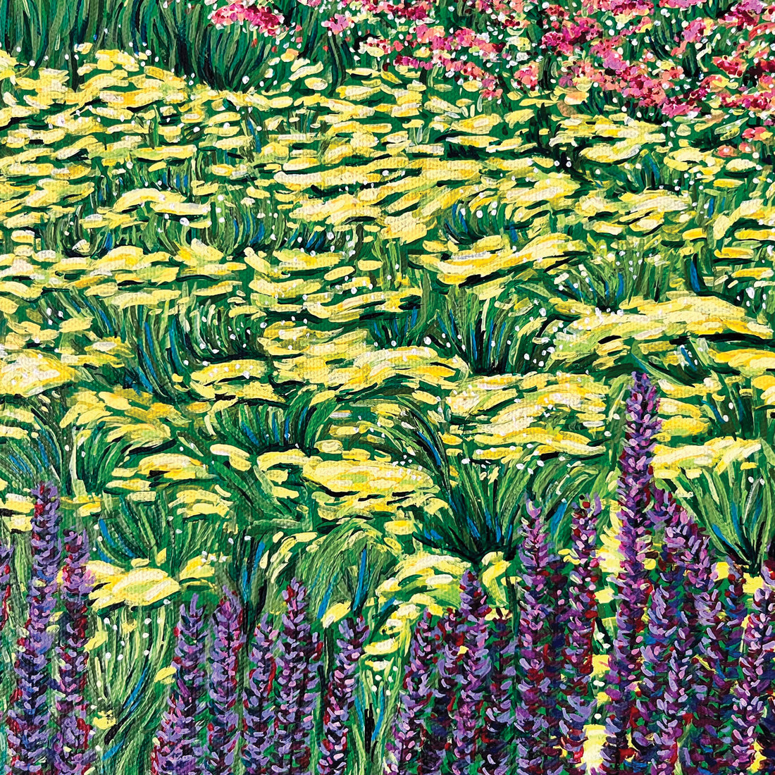Purple Foral, 16" x 20"