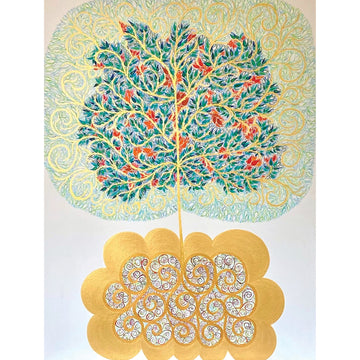 Tree of Life, Gold, 45" x 35"
