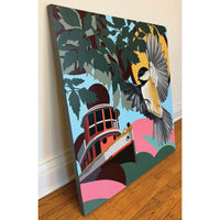 Pier 4 tugboat, 40" x 40"