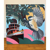 Pier 4 tugboat, 40" x 40"