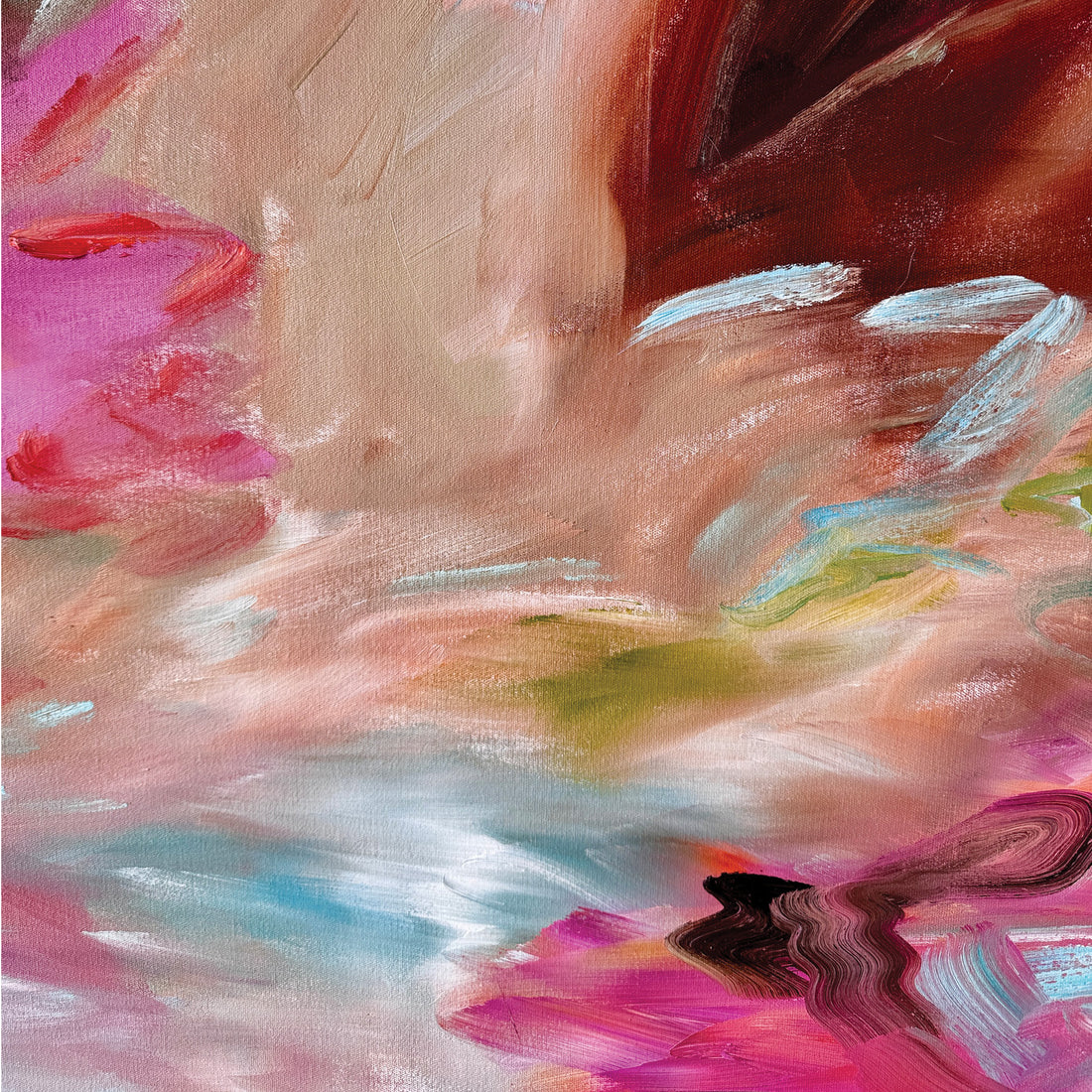 Life Swirling Around Us, 40" x 40"