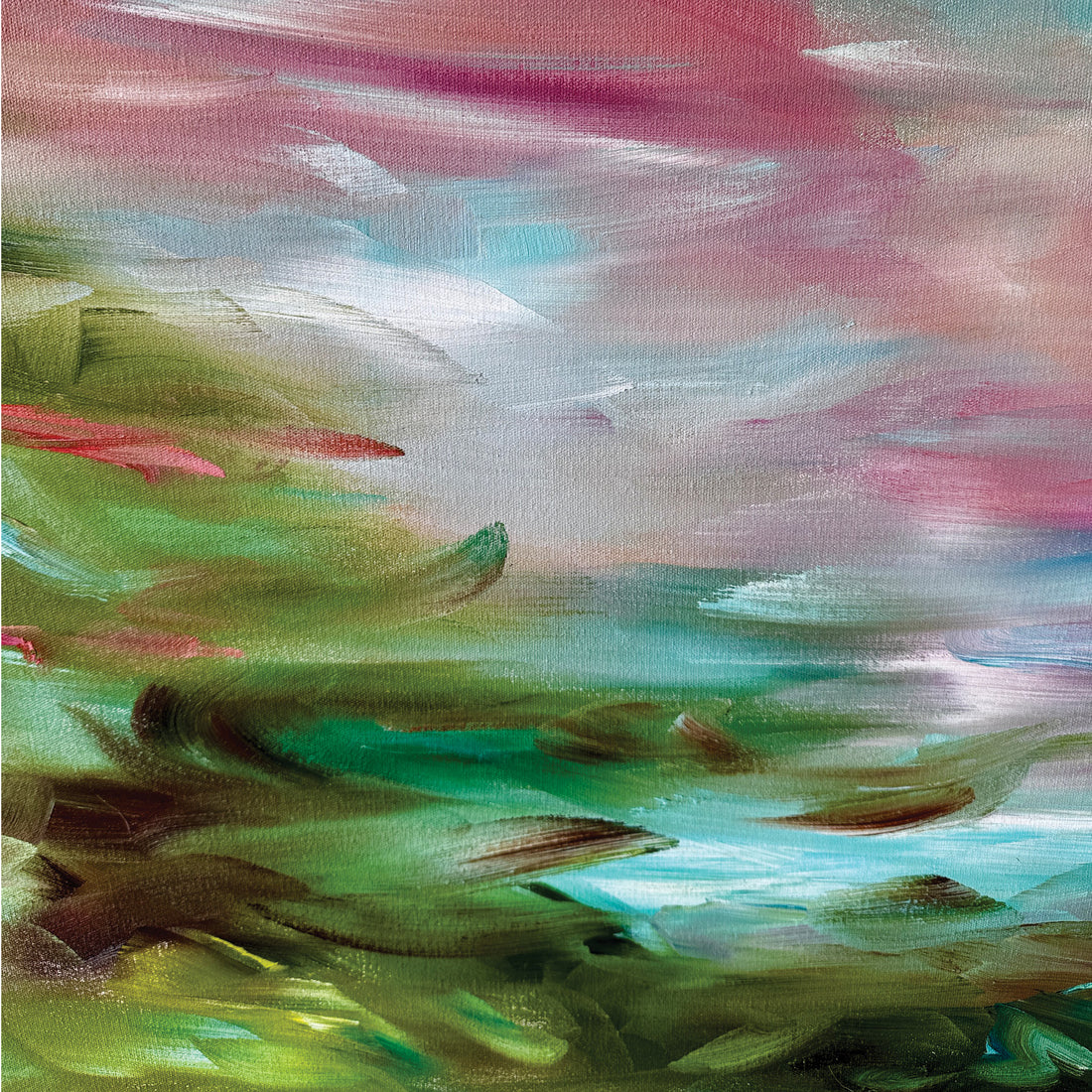 Life Swirling Around Us, 40" x 40"