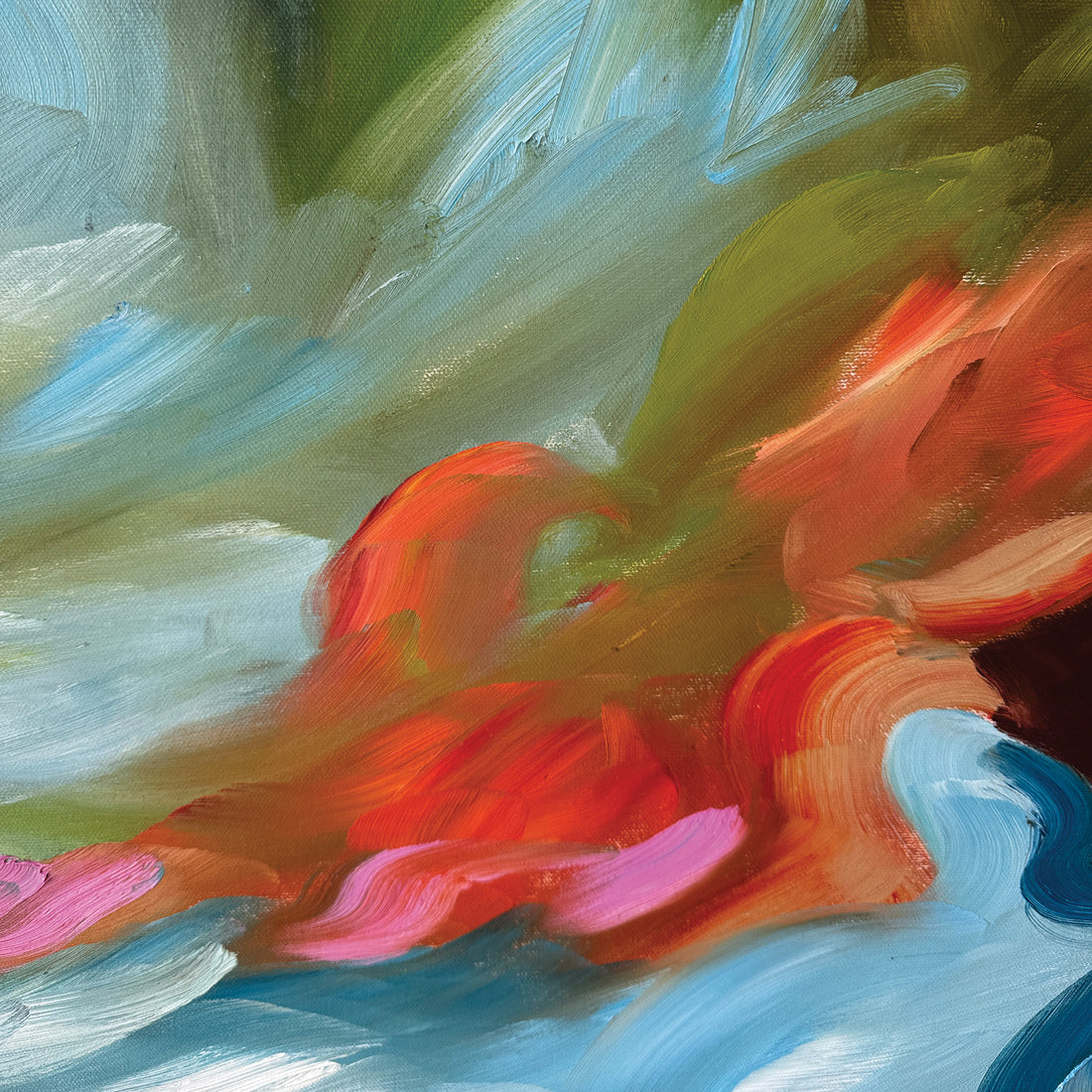 Reaching for Love, 40" x 40"