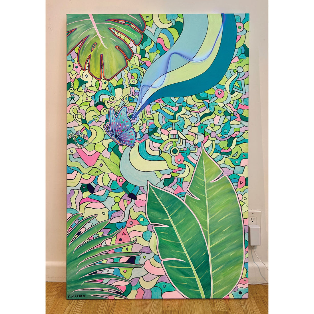 Electric Jungle, 48" x 30"