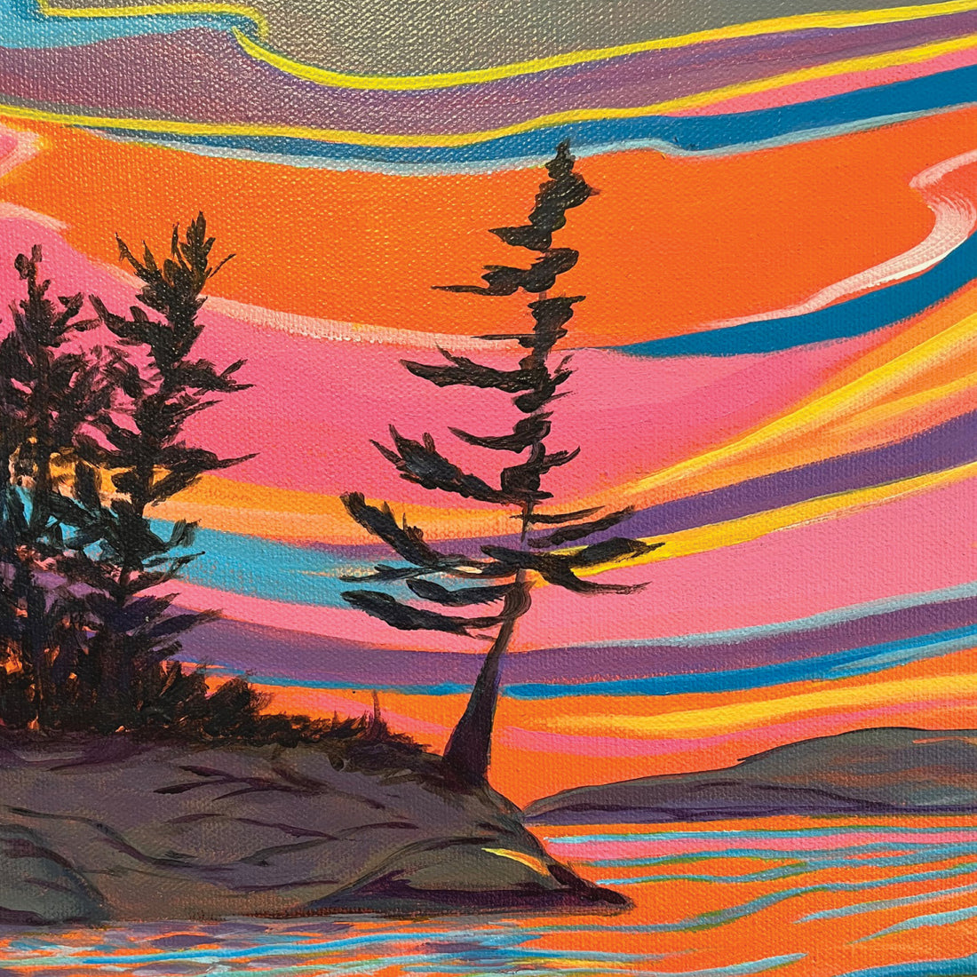 Sunset Ripples, 36" x 36"