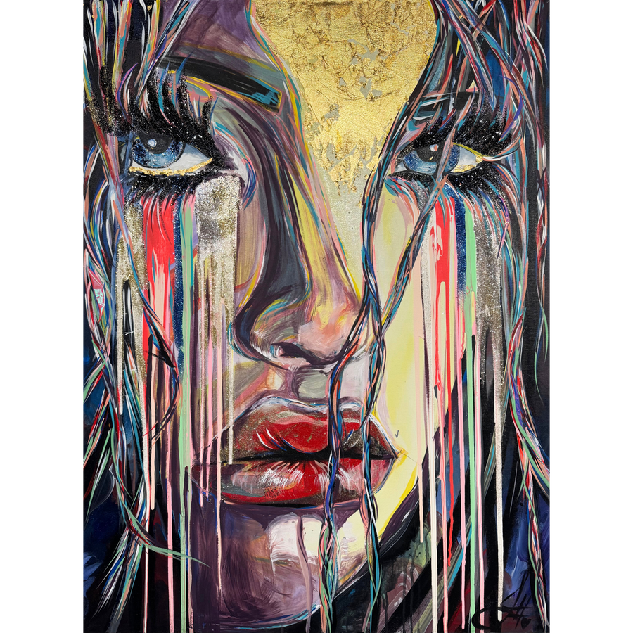 Gilded In Chrome, 48” x 36”