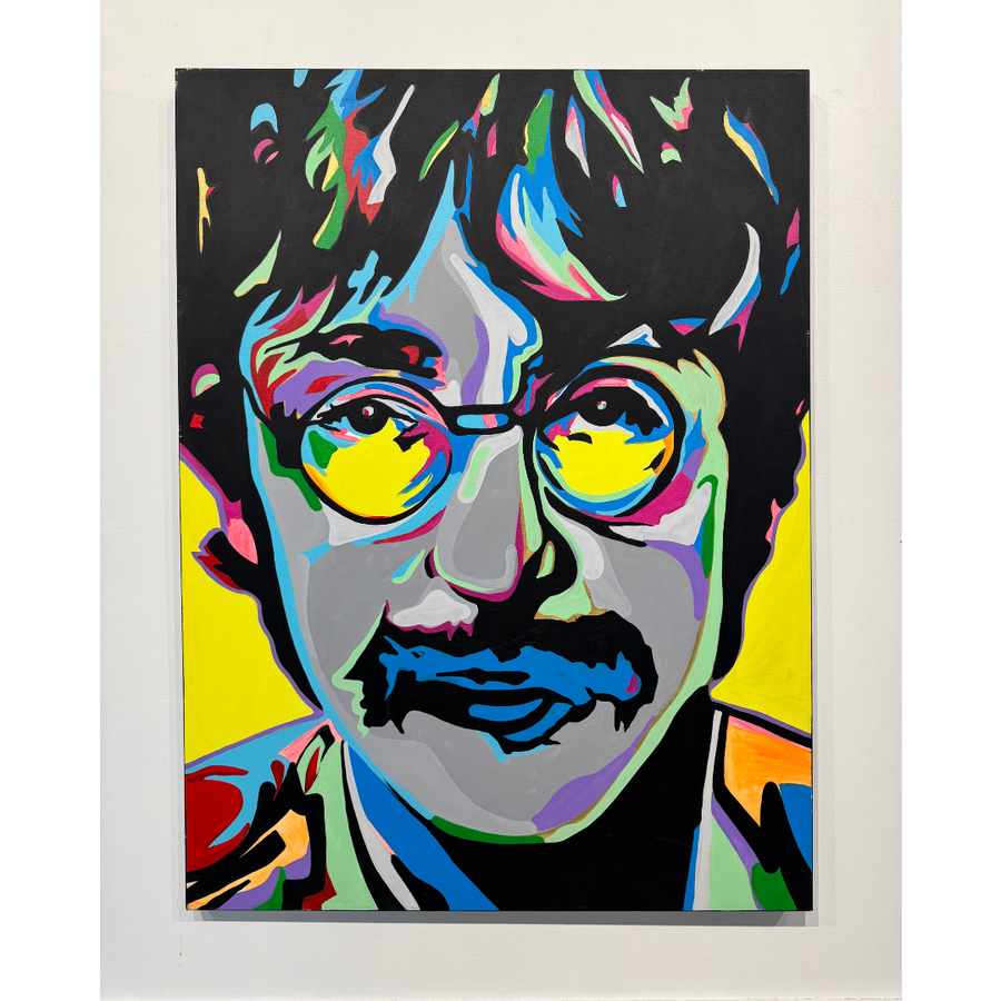 John Lennon ポップアート 額装品 肉筆水彩画 K013 John Lennon (Blue John Lennon ポップアート 額装品 肉筆水彩画 K013 John Lennon (Blue
