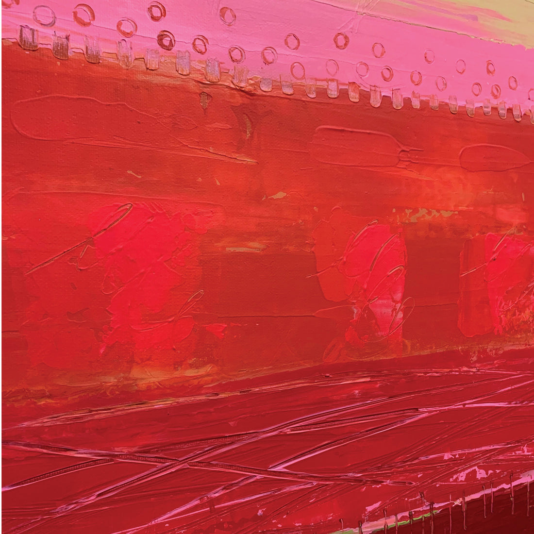 Blush and Bloom, 24" x 24"