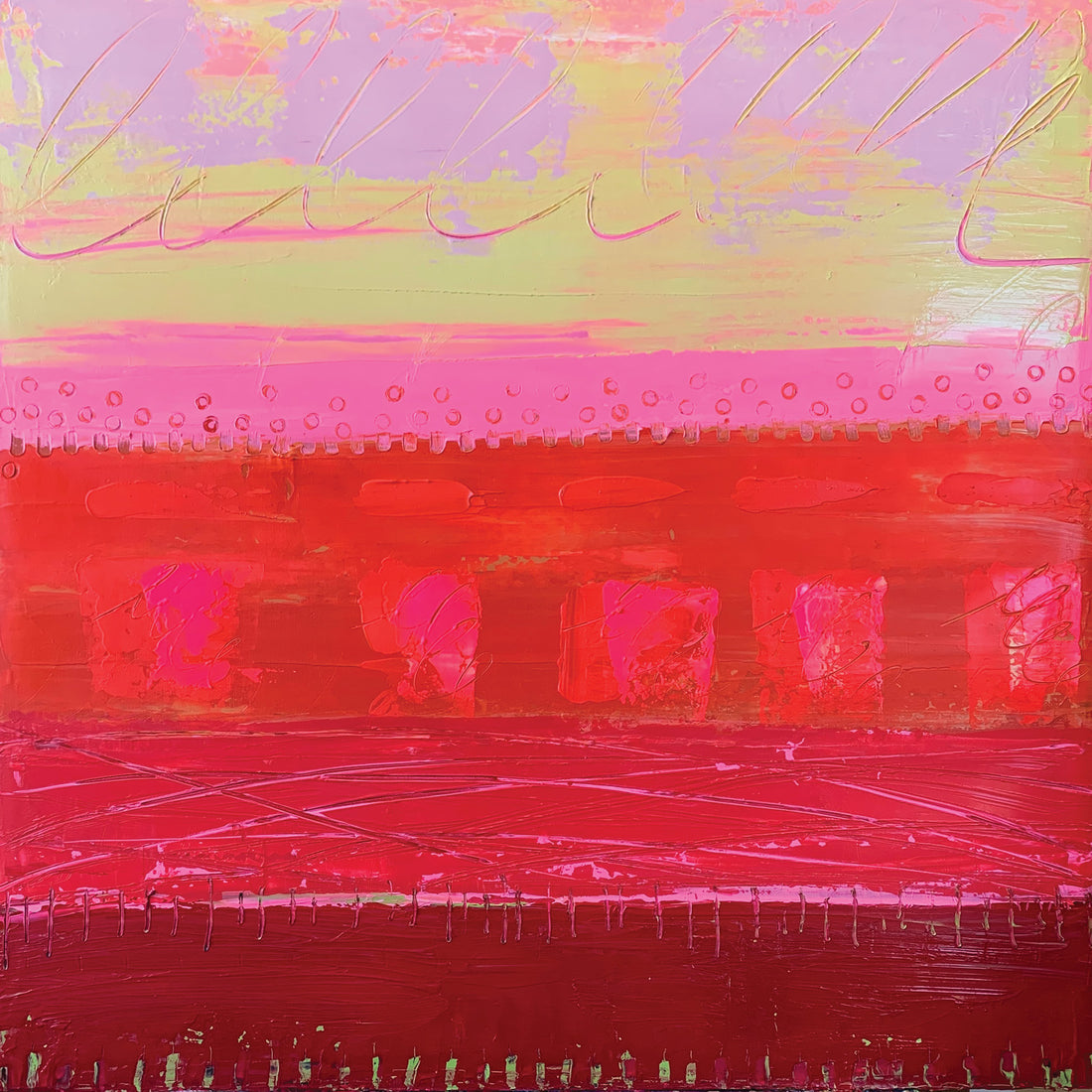 Blush and Bloom, 24" x 24"