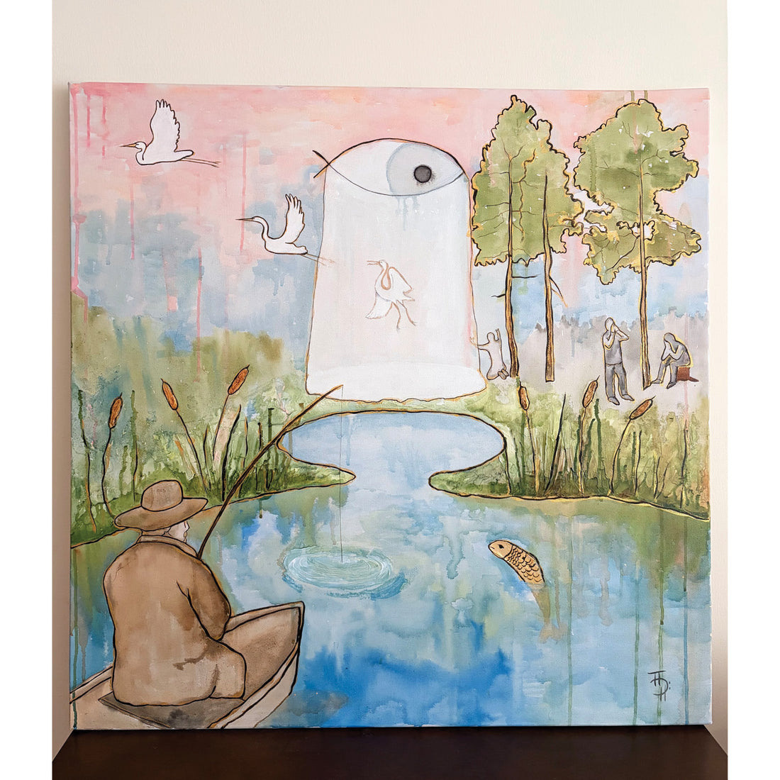Catcher (May the Seeker be Heard), 36" x 36"