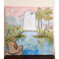 Catcher (May the Seeker be Heard), 36" x 36"