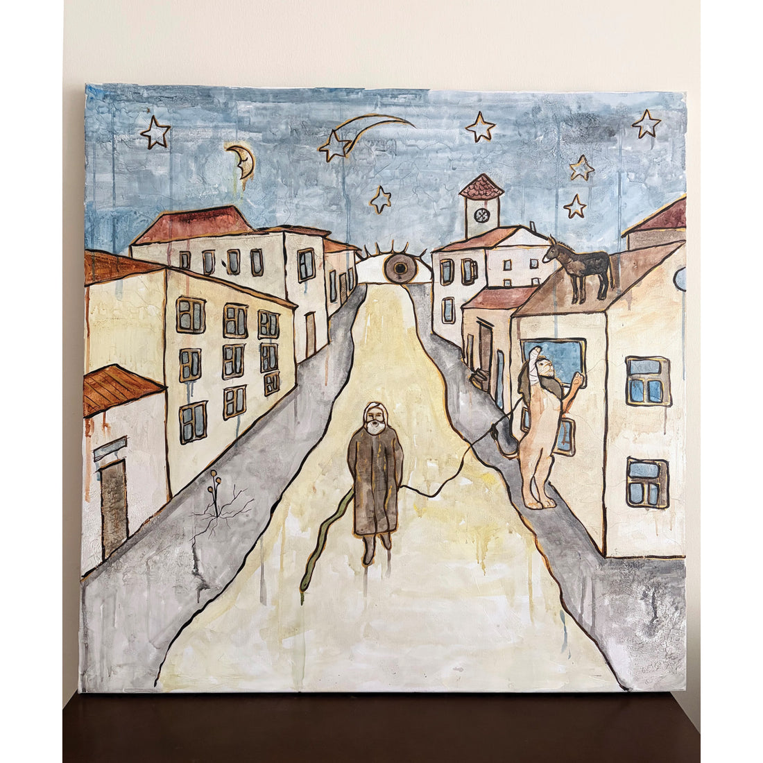 Enigmatic City, 36" x 36"