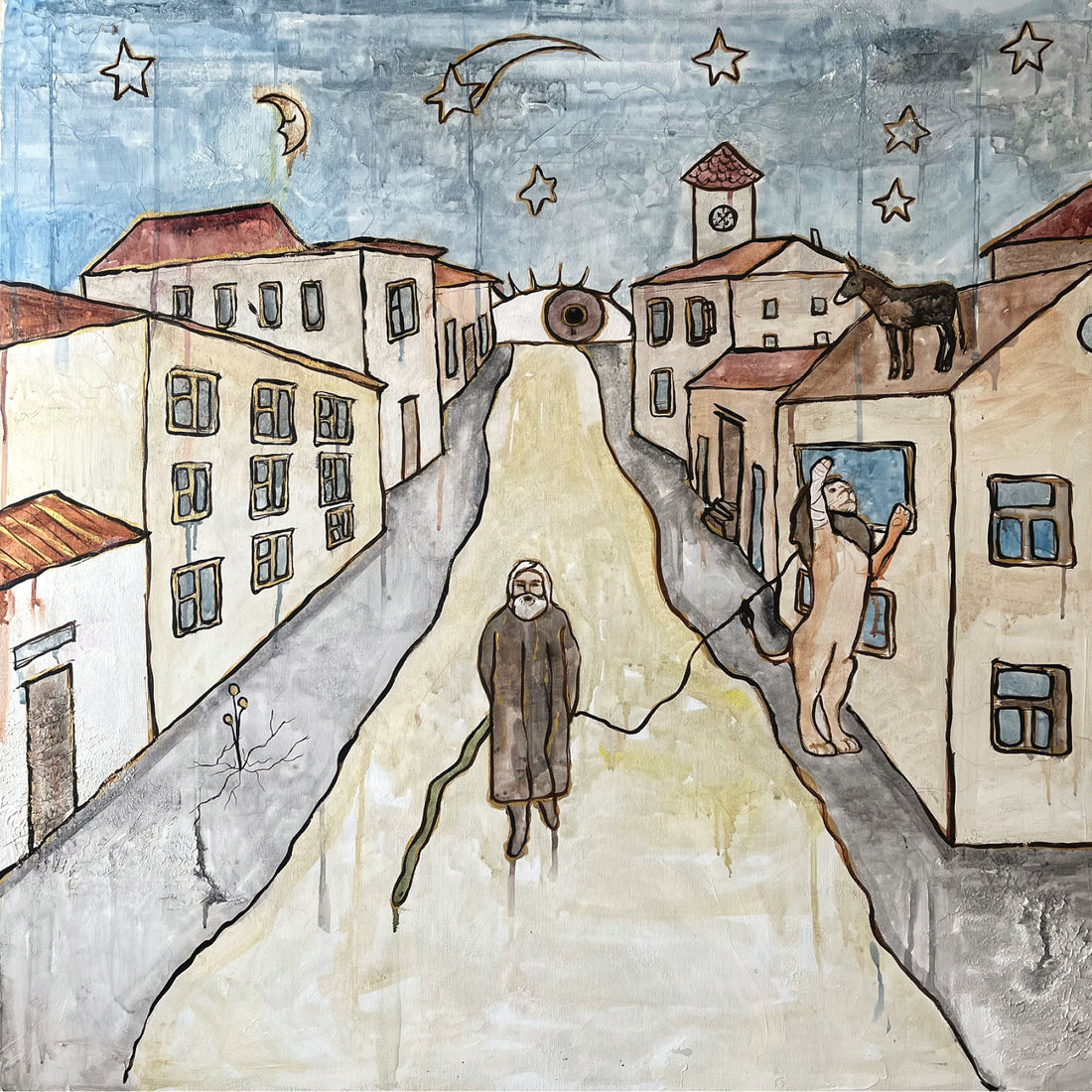 Enigmatic City, 36" x 36"