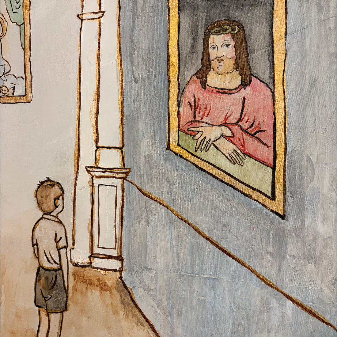 Once at the Museum, 36" x 36"