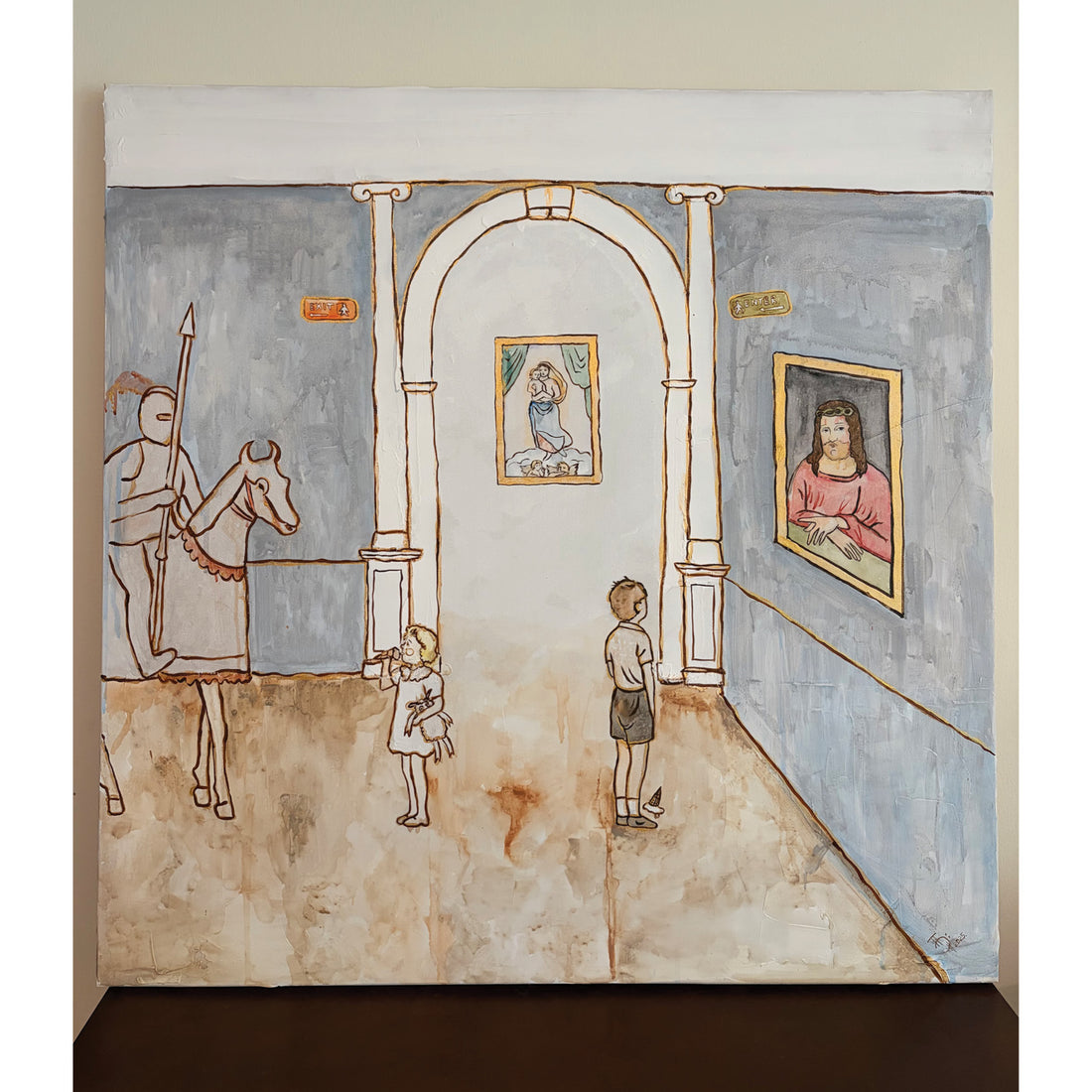 Once at the Museum, 36" x 36"