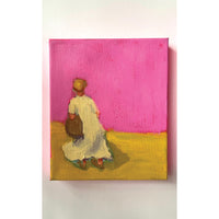Woman at Pink, 10" x 8"